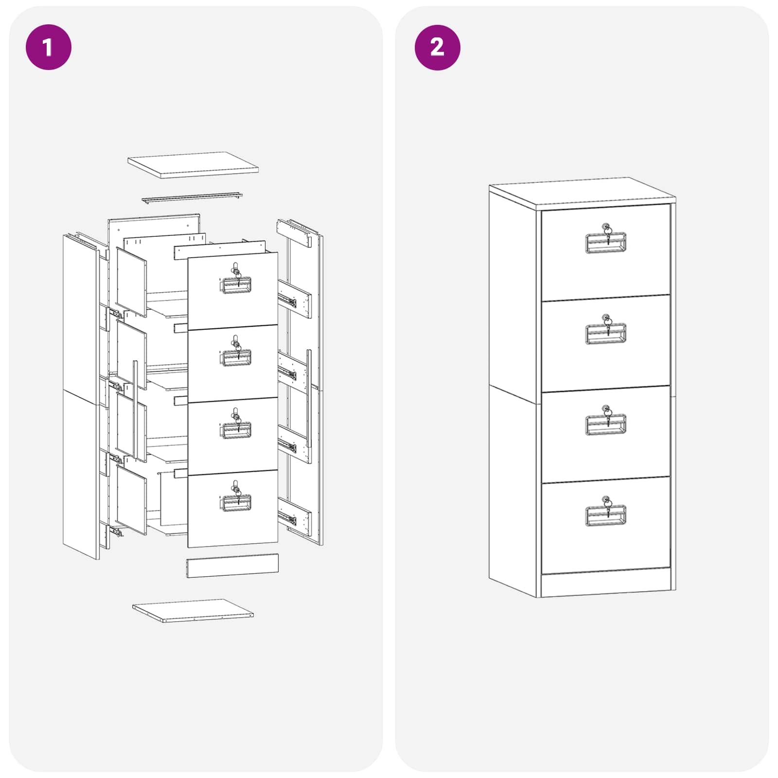Kabinet za datoteke s predalom Oljčno zelena 44 x 50 x 106.5 cm - slika 12
