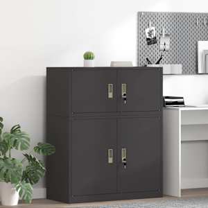 Omarica za shranjevanje Črna 90 x 40 x 40 cm Jeklo