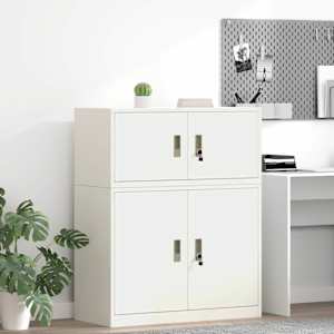 Omarica za shranjevanje Bela 90 x 40 x 40 cm Jeklo