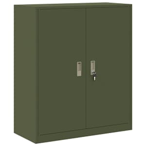 Úložná skříňka Olivově zelená 90 x 40 x 105 cm Ocel - obrázek 2