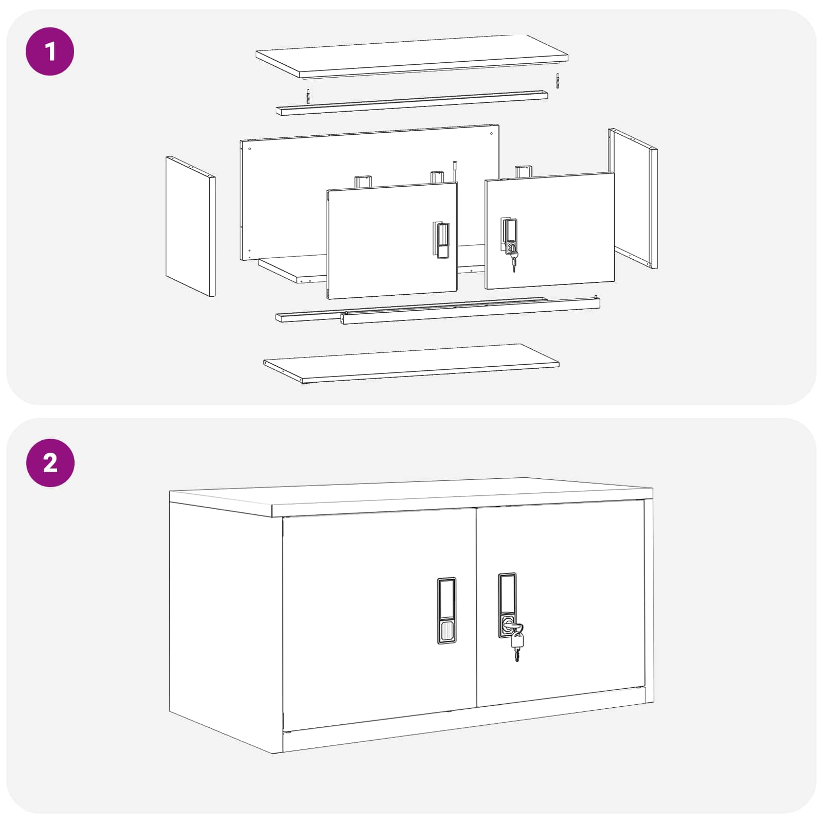 Säilytyskaappi Pinkki 80 x 40 x 40 cm Teräs - Image 11