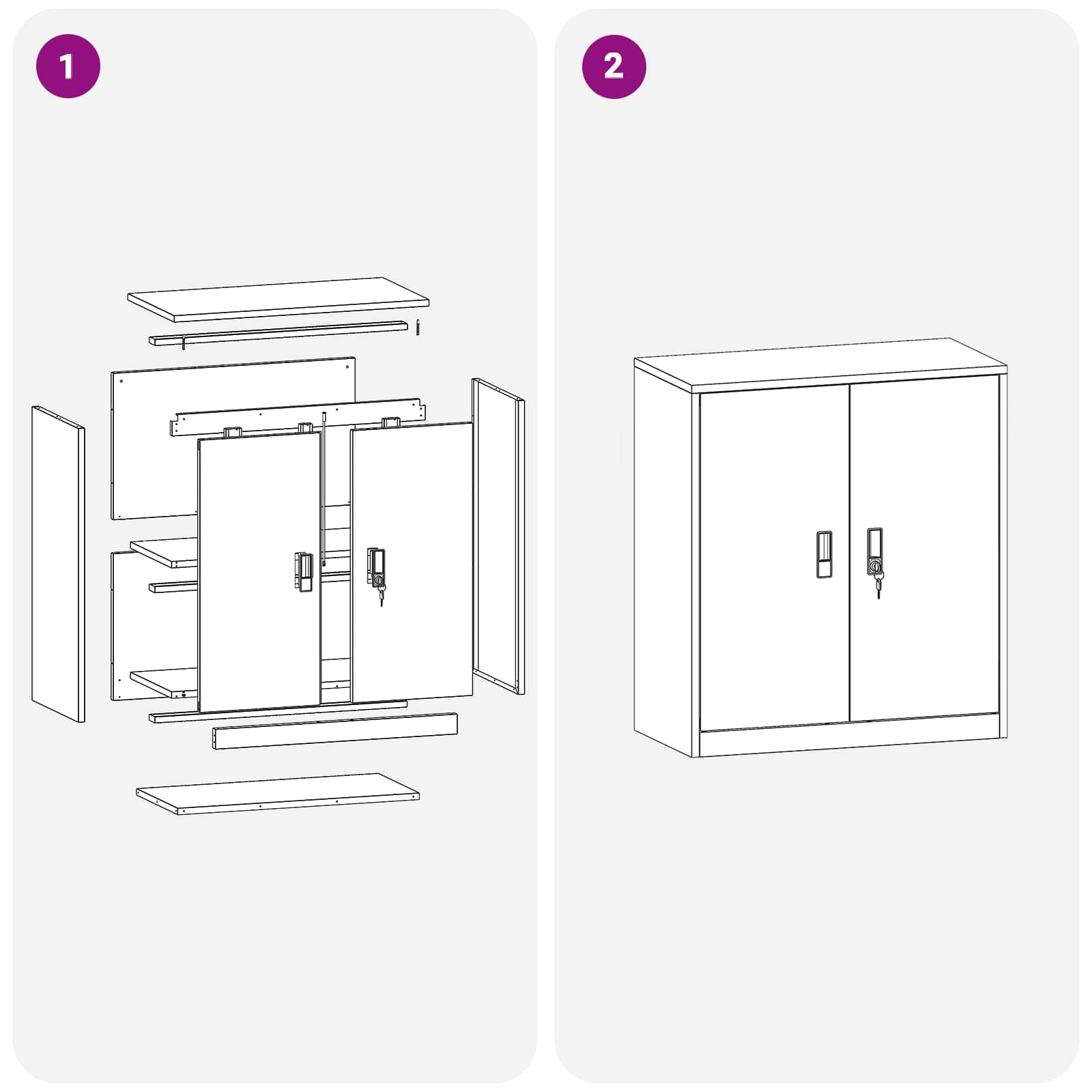 Omarica za shranjevanje s shranjevanjem Bela 80 x 40 x 90 cm - slika 11