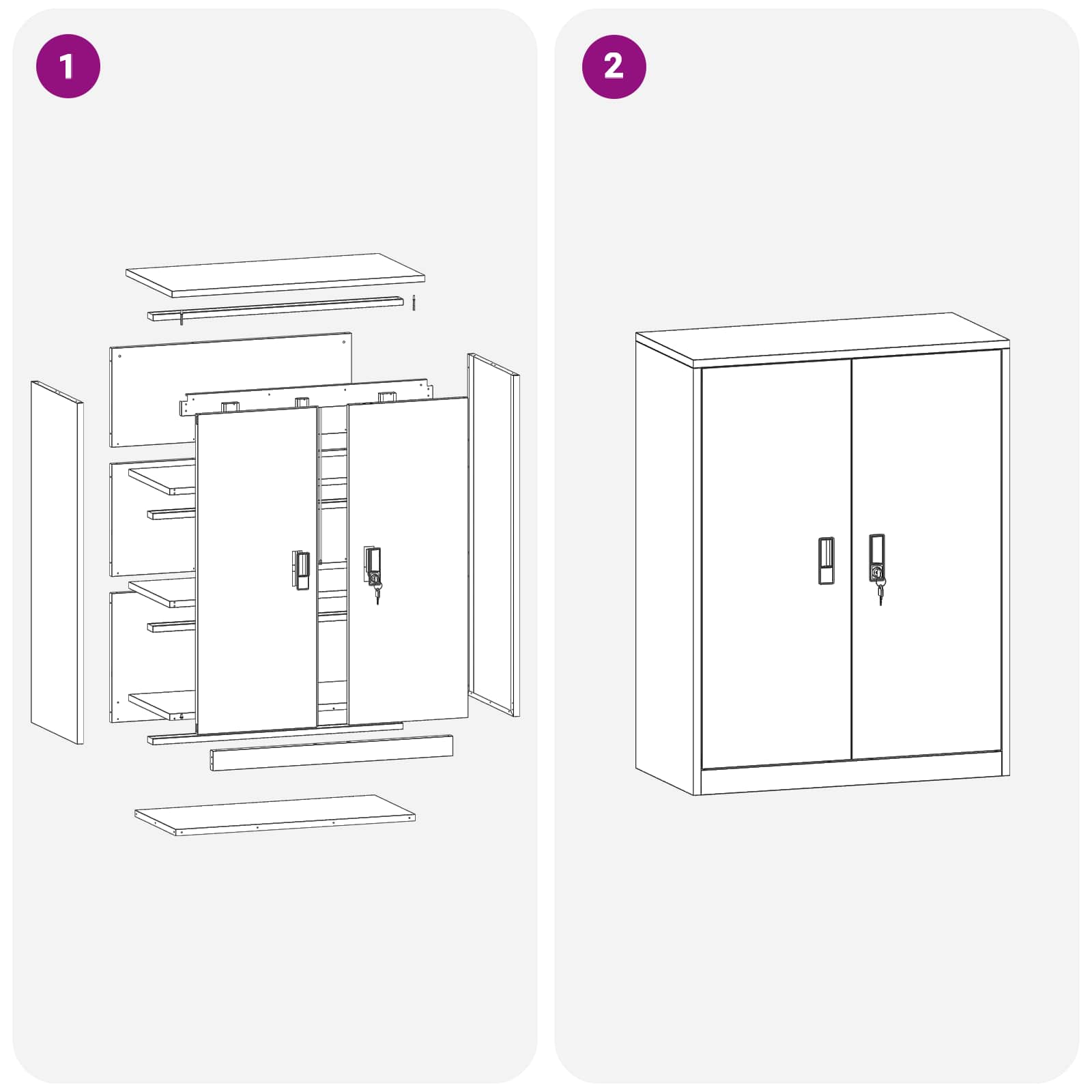 Omarica za shranjevanje s shranjevanjem Bela 80 x 40 x 105 cm - slika 11