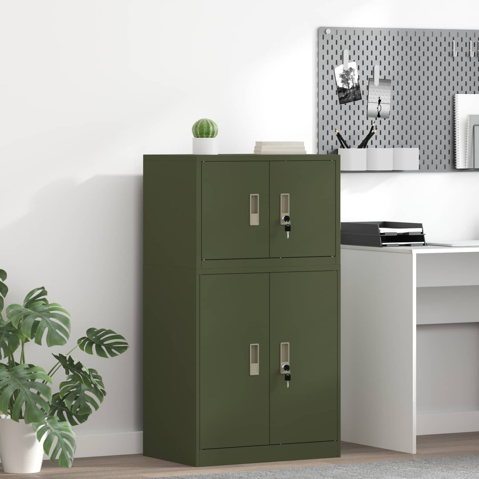 vidaXL Dulap de depozitare Verde măsliniu 60 x 40 x 40 cm Oțel