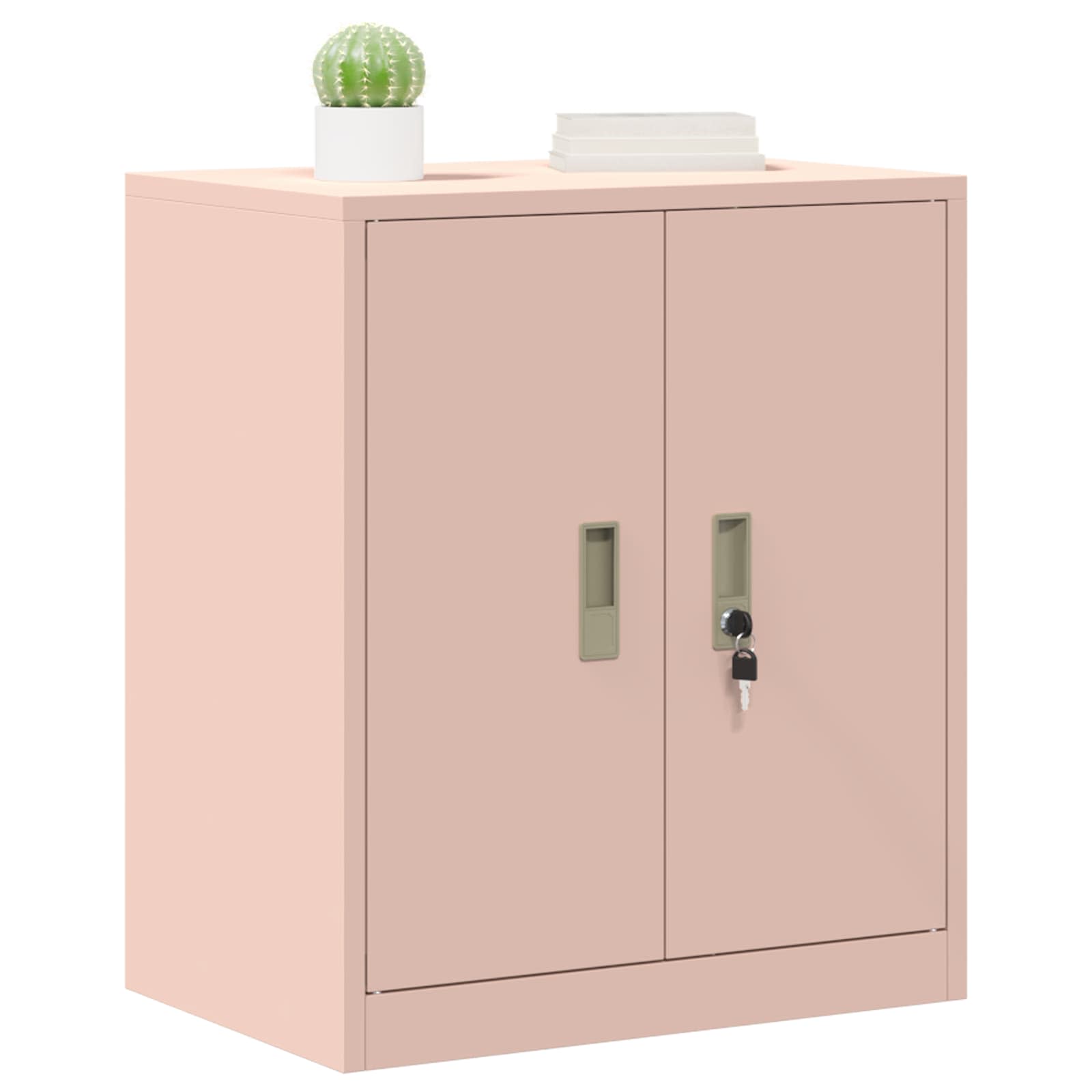 vidaXL Opbergkast met opslag Roze 60 x 40 x 70 cm Koudgewalst Staal