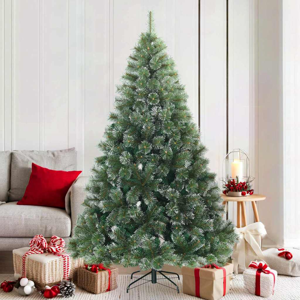 Arbre de Noël Artificiel Moderne à Charnières Flocké avec Neige