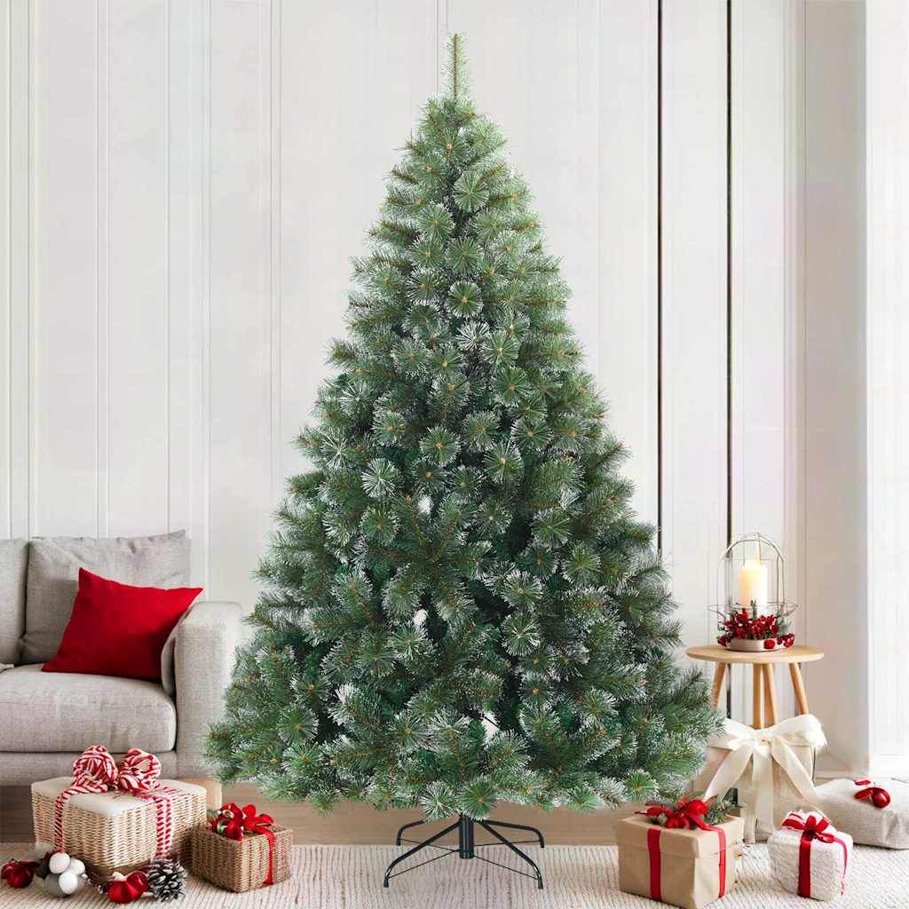 Arbre de Noël Artificiel Moderne à Charnières Flocké avec Neige