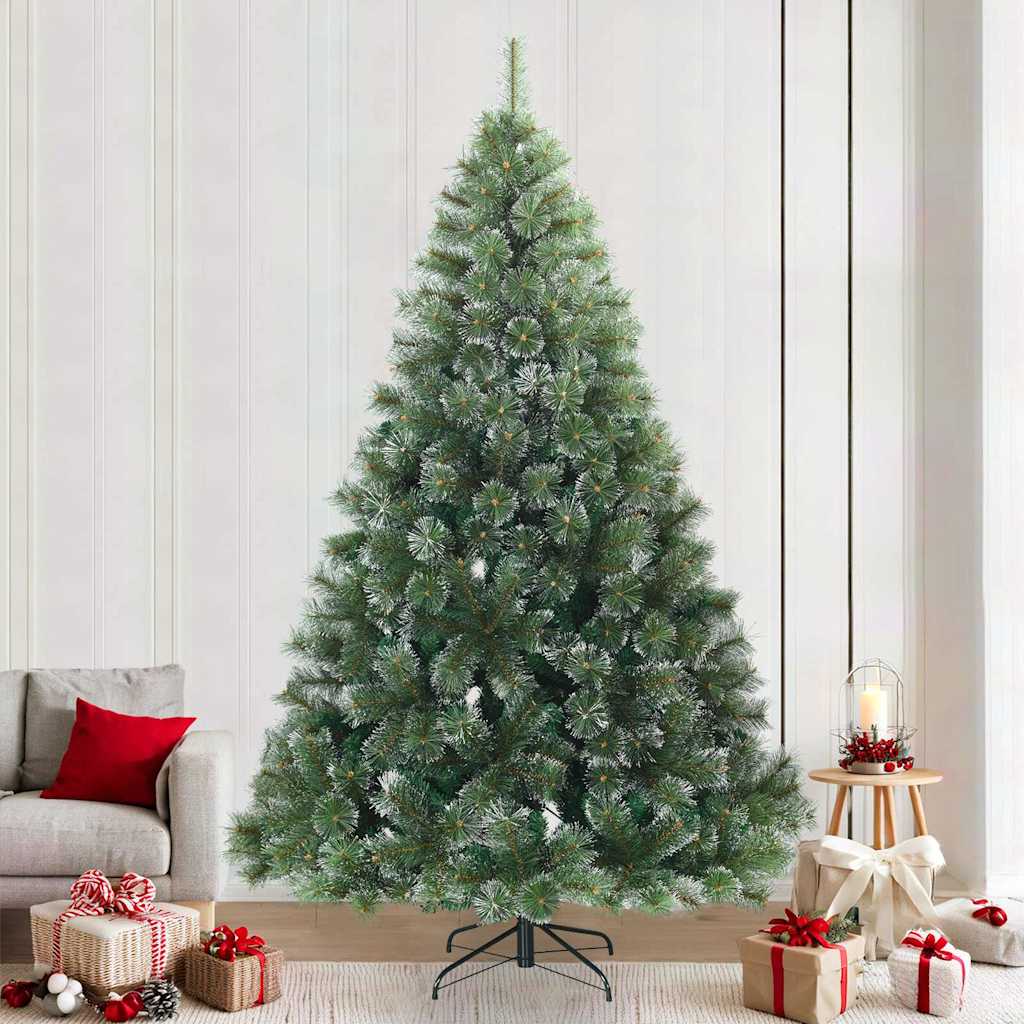 Arbre de Noël Artificiel Moderne à Charnières Flocké avec Neige