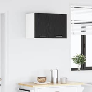 Závěsná skříňka 2 pcs Černý dub a bílá 30 x 31 x 40 cm - obrázek 4