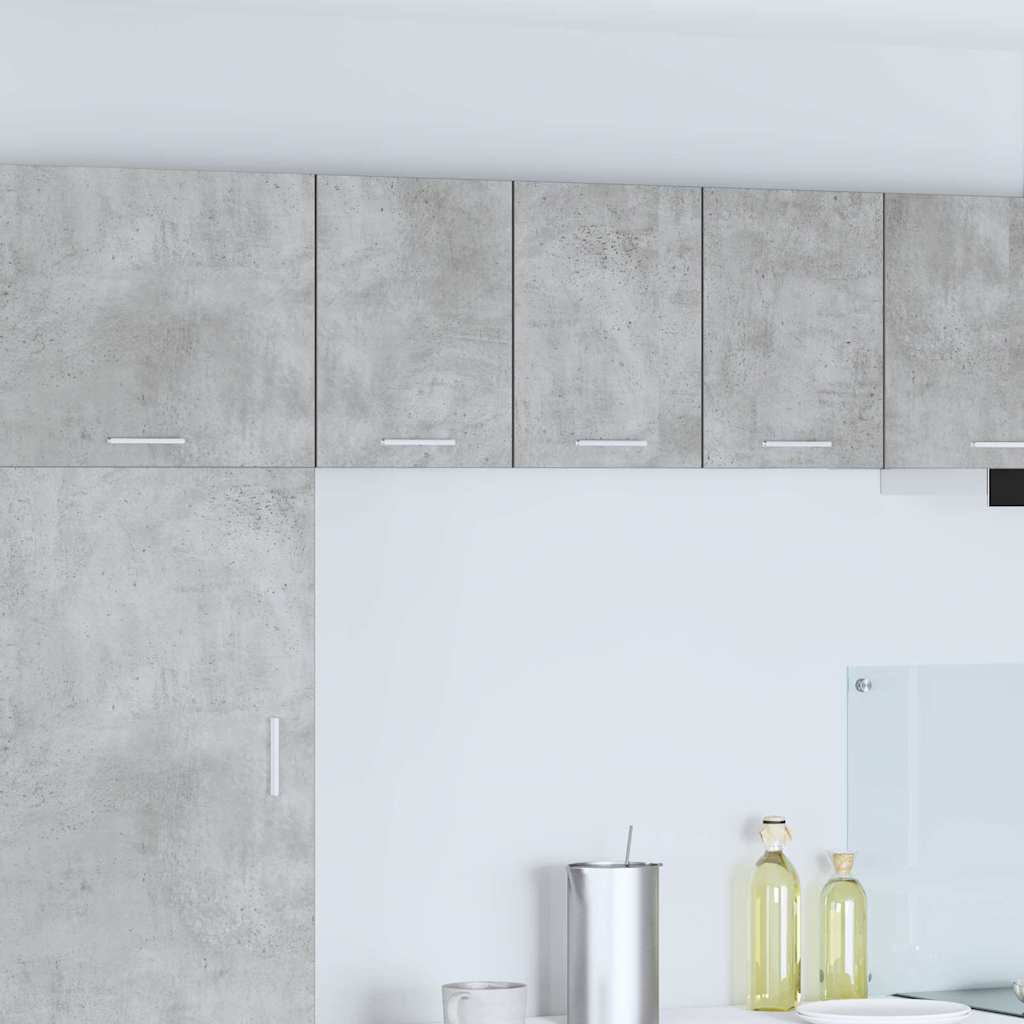 Dulapuri bucătărie - Dulap suspendat Riga 2 pcs Gri beton și Alb 30 x 31 x 40 cm