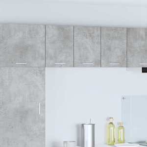 Viseča omarica z vrati 2 pcs Beton sivo in bela 30 x 31 x 40 cm