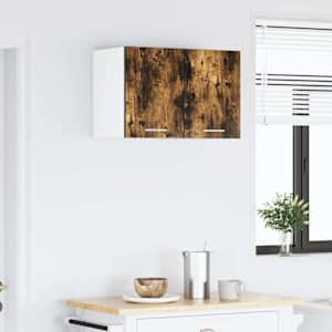 Závěsná skříňka 2 pcs Uzený dub a bílá 30 x 31 x 40 cm - obrázek 4