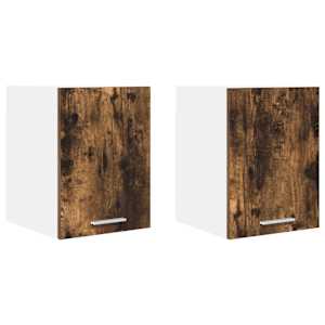 Závěsná skříňka 2 pcs Uzený dub a bílá 30 x 31 x 40 cm - obrázek 2