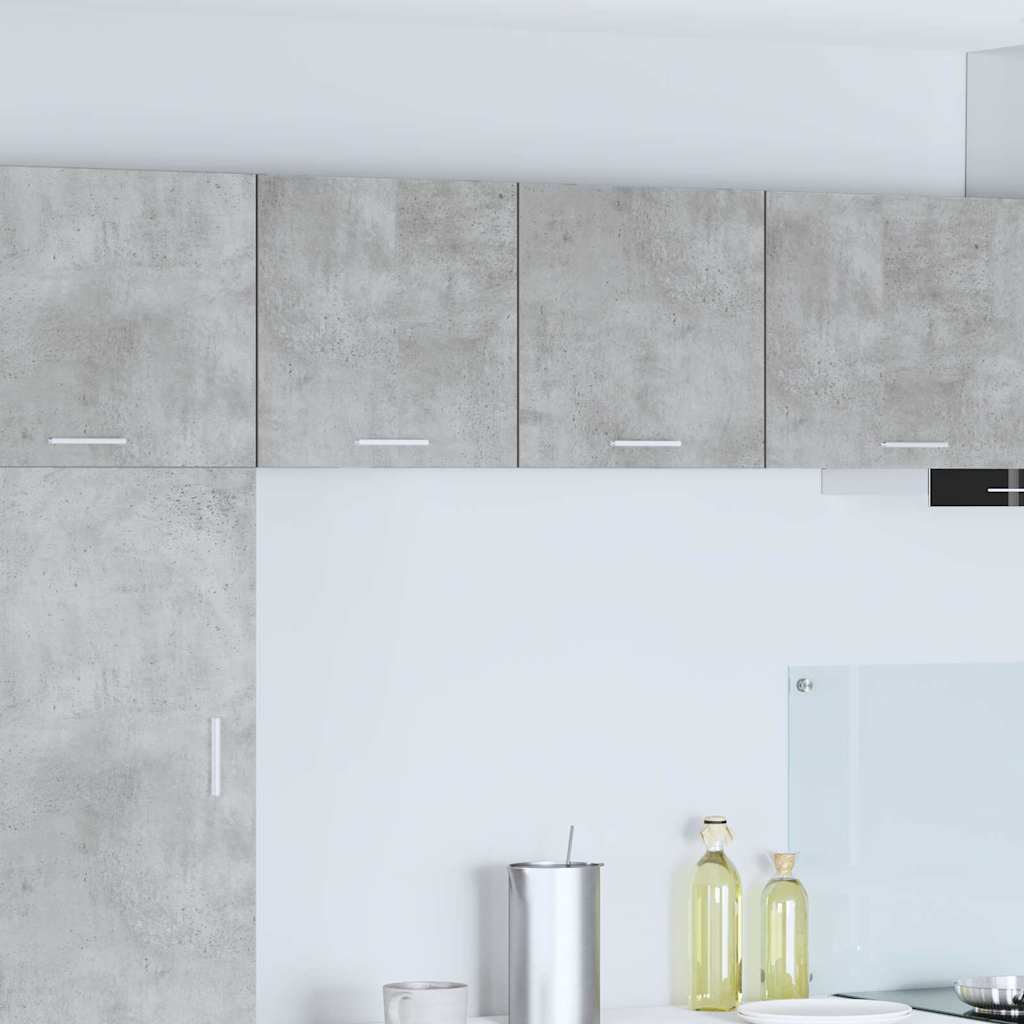 Dulapuri & depozitare - Dulap suspendat Riga 2 pcs Gri beton și Alb 40 x 31 x 40 cm