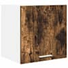 vidaXL Seinakapp Suitsutatud tamm ja valge 40 x 31 x 40 cm Tehispuit
