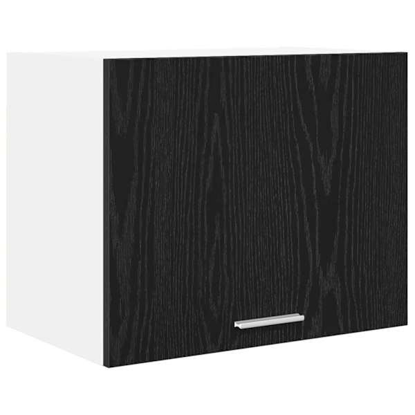 vidaXL Seinakapp Must tamm ja valge 50 x 31 x 40 cm Tehispuit