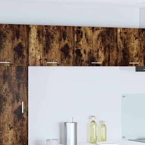 Viseča omarica 2 pcs Dimljen hrast in bela 50 x 31 x 40 cm