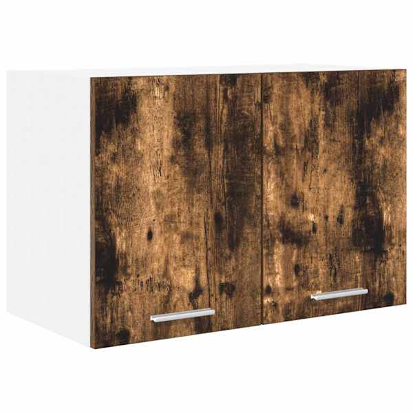 vidaXL Seinakapp Suitsutatud tamm ja valge 60 x 31 x 40 cm Tehispuit