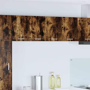 Viseča omarica 2 pcs Dimljen hrast in bela 60 x 31 x 40 cm