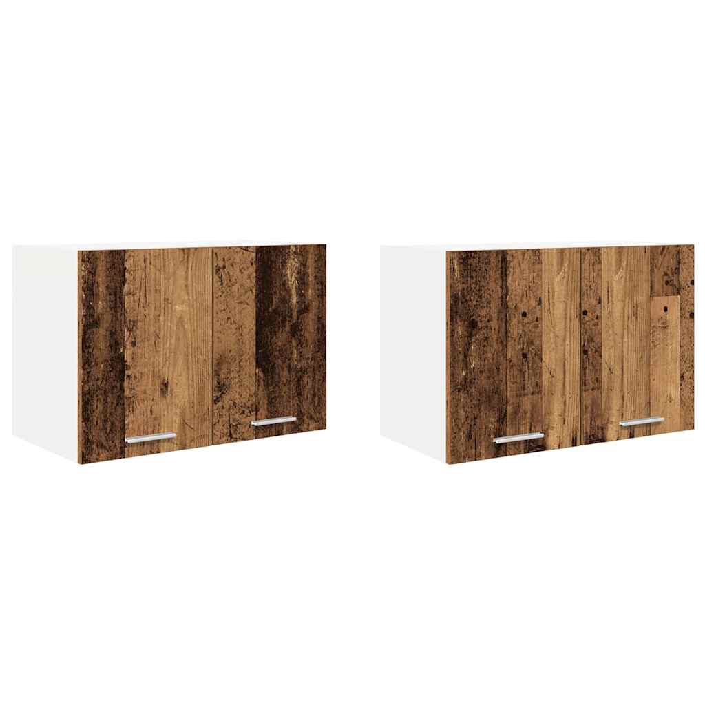 Thumbnail - vidaXL Hängeschrank Riga 2 pcs Altes Holz und Weiß 60 x 31 x 40 cm