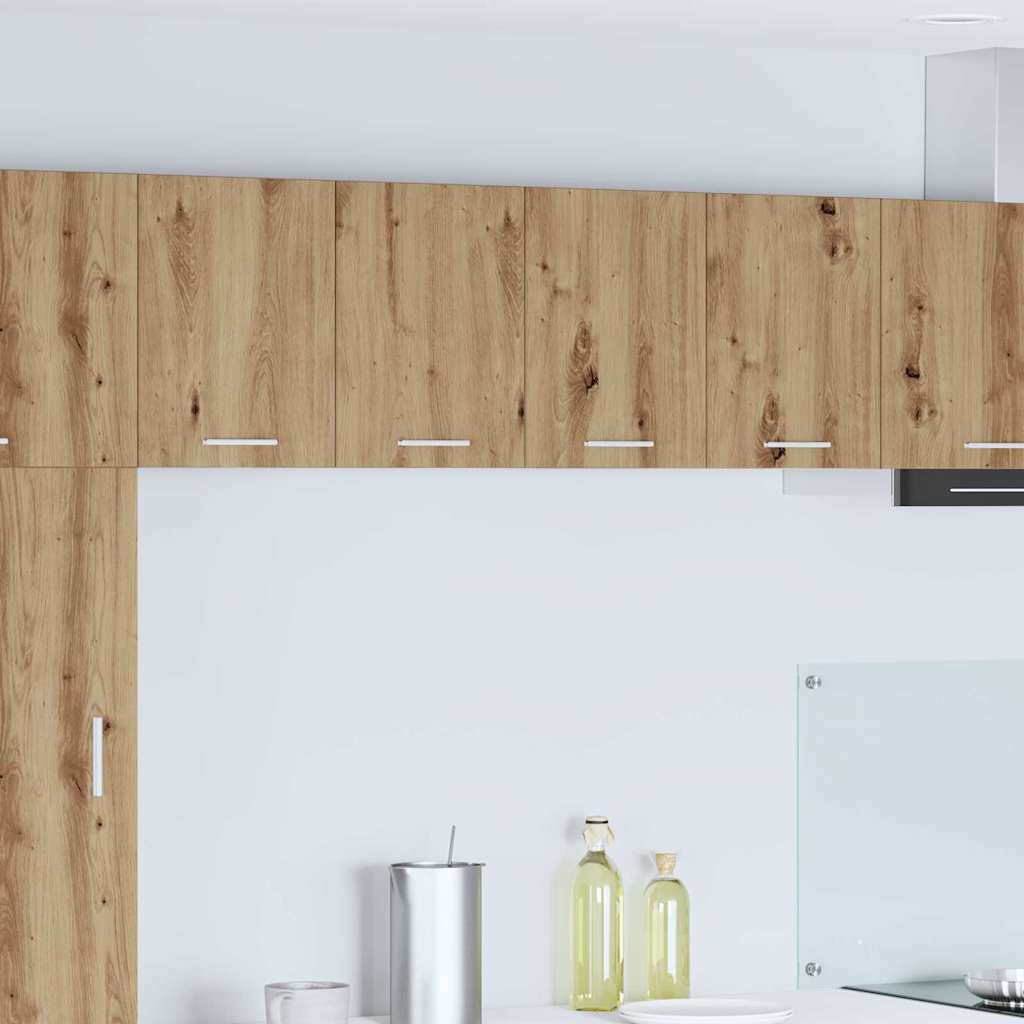 vidaXL Dulap suspendat Riga Stejar Artisan și Alb 60 x 31 x 40 cm
