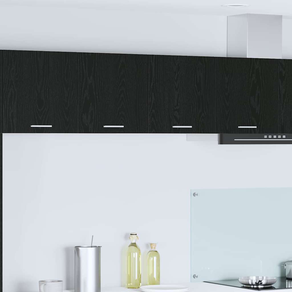 vidaXL Dulap suspendat Riga Stejar Negru 80 x 31 x 40 cm Lemn compozit