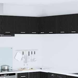 Viseča omarica Črni hrast in bela 57 x 57 x 40 cm