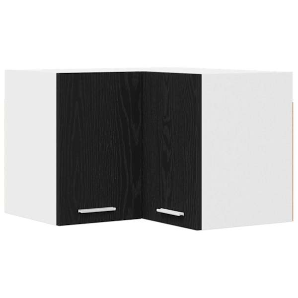 vidaXL Seinakapp Must tamm ja valge 57 x 57 x 40 cm Tehispuit
