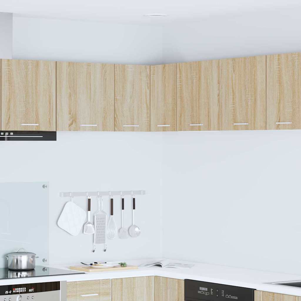 vidaXL Dulap suspendat Riga Stejar Sonoma și Alb 57 x 57 x 40 cm