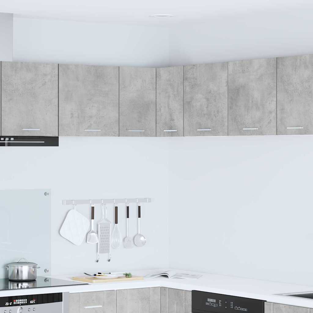 vidaXL Dulap suspendat cu raft Riga Gri beton și Alb 57 x 57 x 40 cm