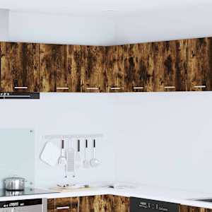 Viseča omarica Dimljen hrast in bela 57 x 57 x 40 cm