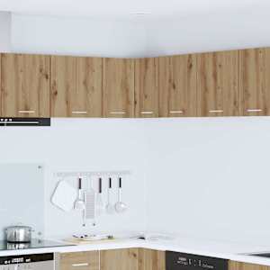 Viseča omarica Artisan hrast in bela 57 x 57 x 40 cm