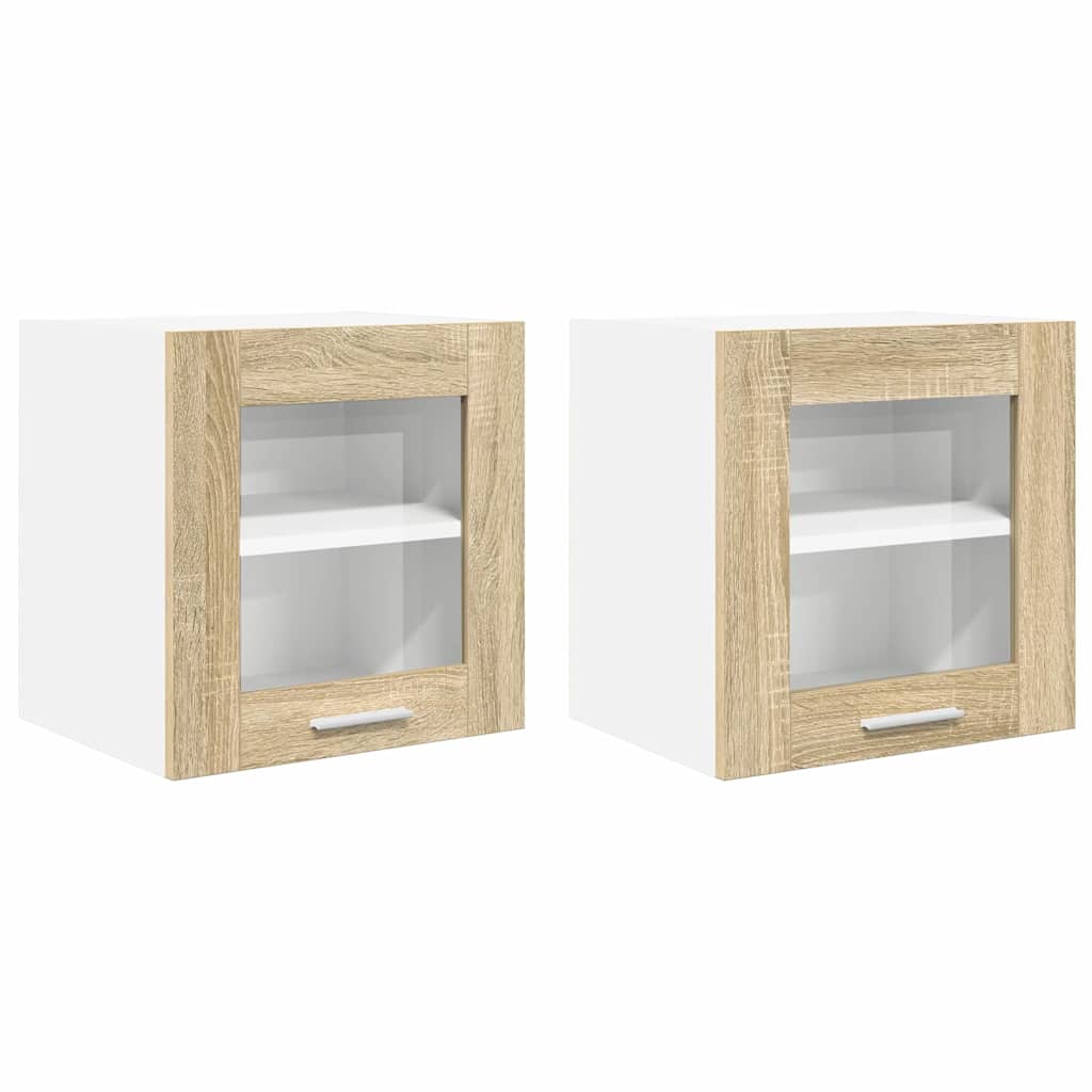 Thumbnail - vidaXL Hängeschrank mit Regal Riga 2 pcs Sonoma-Eiche 40 x 31 x 40 cm