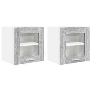 Závěsná skříňka s úložištěm 2 pcs Šedá Sonoma 40 x 31 x 40 cm - obrázek 2