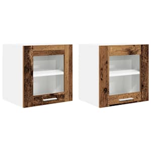 Závěsná skříňka s úložištěm 2 pcs Staré dřevo 40 x 31 x 40 cm - obrázek 2