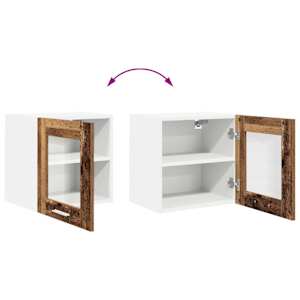 Závěsná skříňka s úložištěm 2 pcs Staré dřevo 40 x 31 x 40 cm - obrázek 12