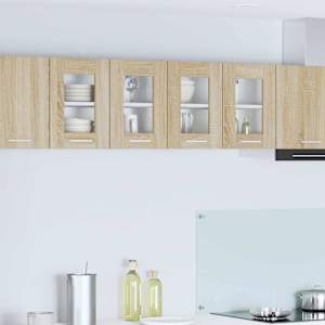 Viseča omarica z vrati 2 pcs Sonoma hrast 60 x 31 x 40 cm