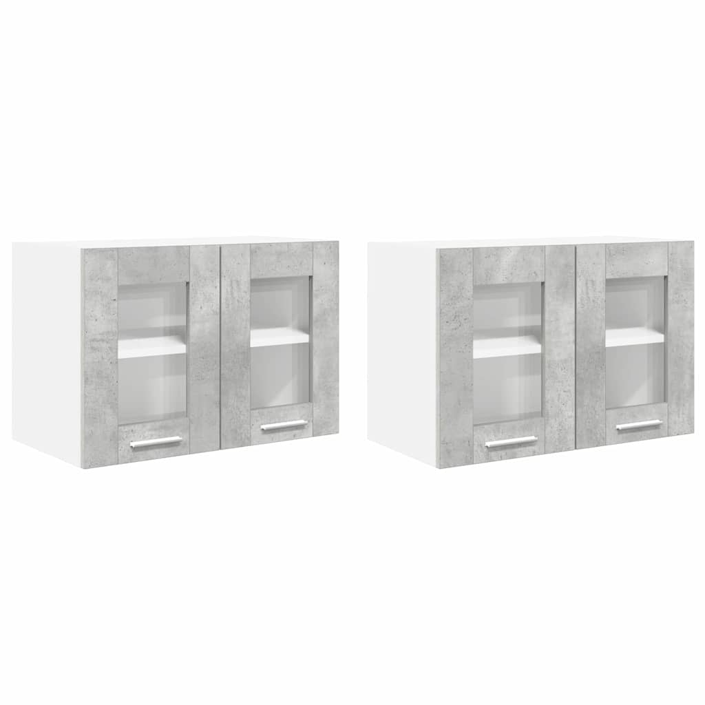 Thumbnail - vidaXL Hängeschrank mit Regal Riga 2 pcs Beton Grau 60 x 31 x 40 cm