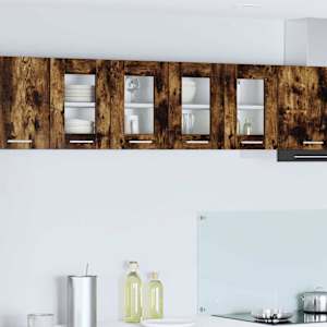 Viseča omarica z vrati 2 pcs Dimljeni oreh 60 x 31 x 40 cm