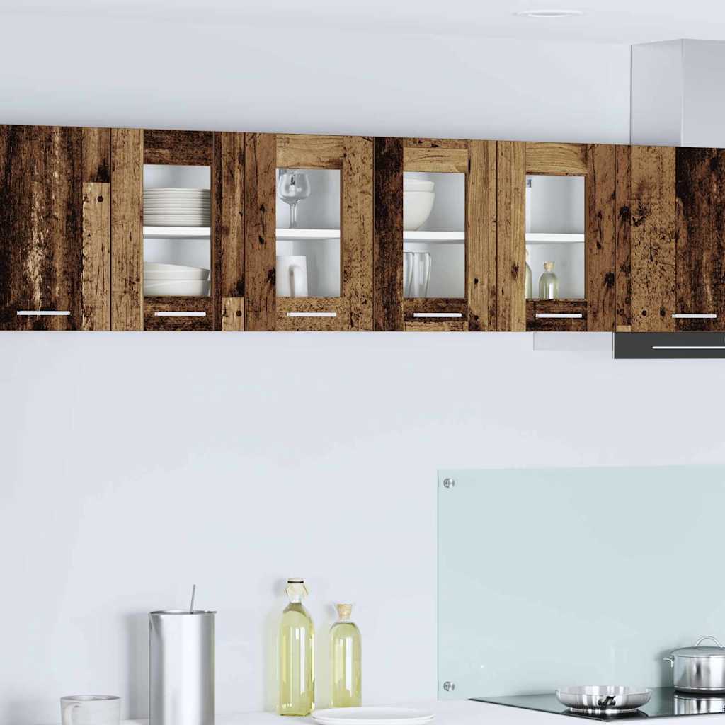 vidaXL Dulap suspendat cu raft Riga 2 pcs Lemn Vechi 60 x 31 x 40 cm