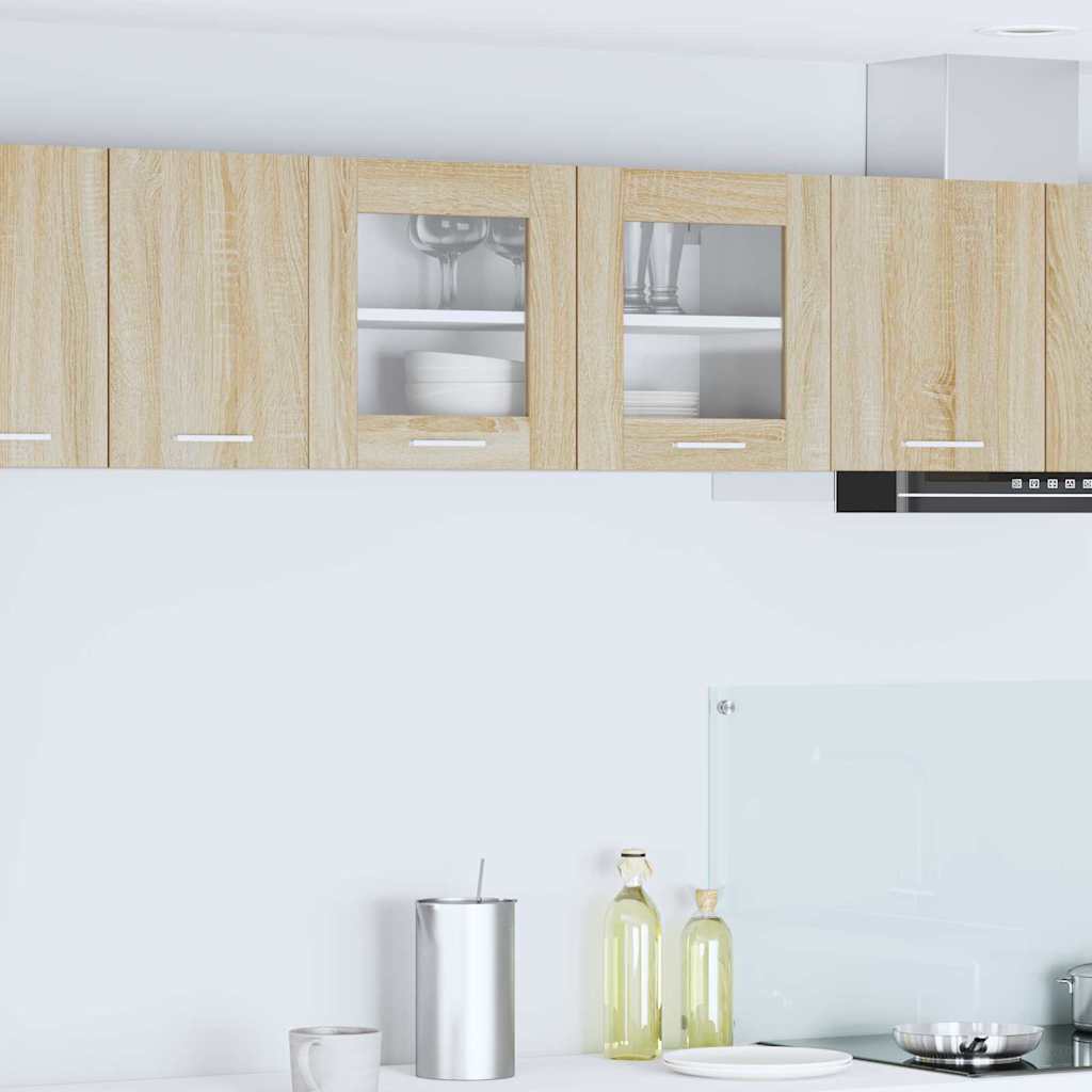 vidaXL Dulap suspendat Riga Stejar Sonoma și Alb 80 x 31 x 40 cm