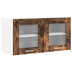 Závěsná skříňka s úložištěm Uzený dub a bílá 80 x 31 x 40 cm - obrázek 2