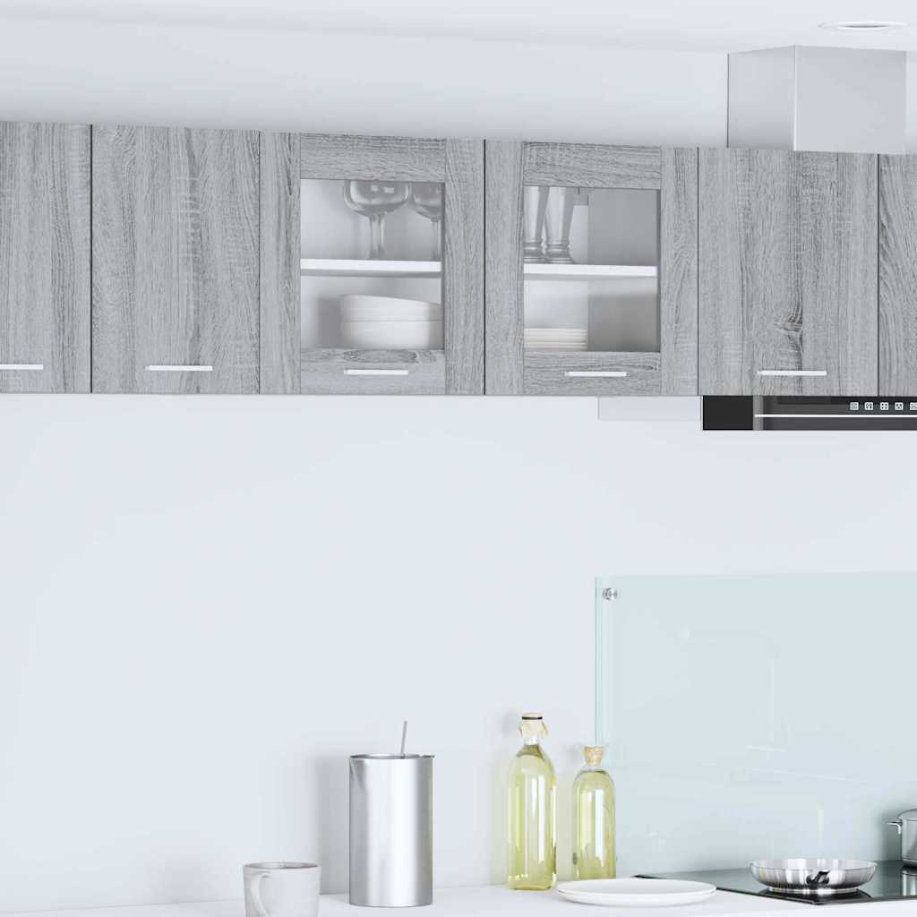 vidaXL Dulap suspendat cu raft Riga Gri Sonoma și Alb 80 x 31 x 40 cm