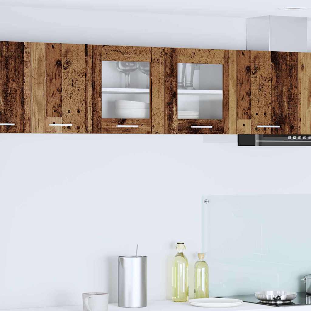 vidaXL Dulap suspendat cu raft Riga Lemn vechi și Alb 80 x 31 x 40 cm