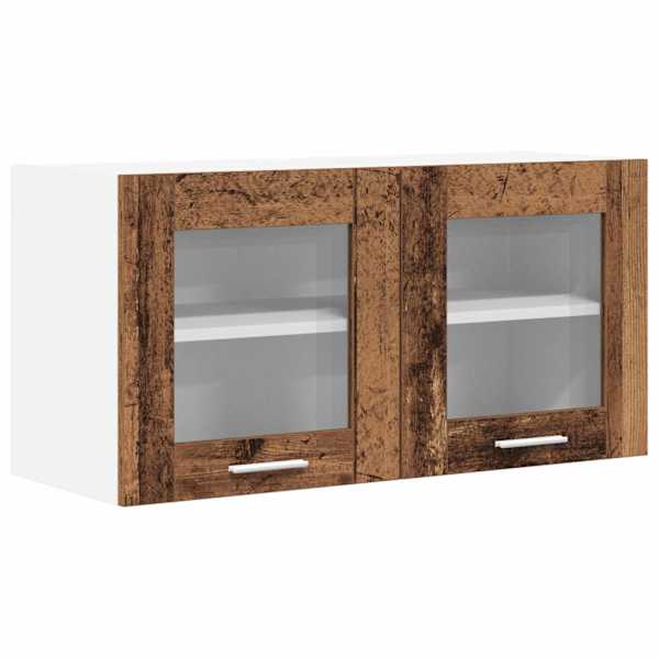 vidaXL Seinakapp Vana puu ja valge 80 x 31 x 40 cm Tehispuit
