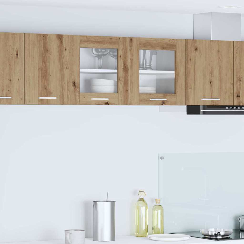 vidaXL Dulap suspendat Riga Stejar Artisan și Alb 80 x 31 x 40 cm