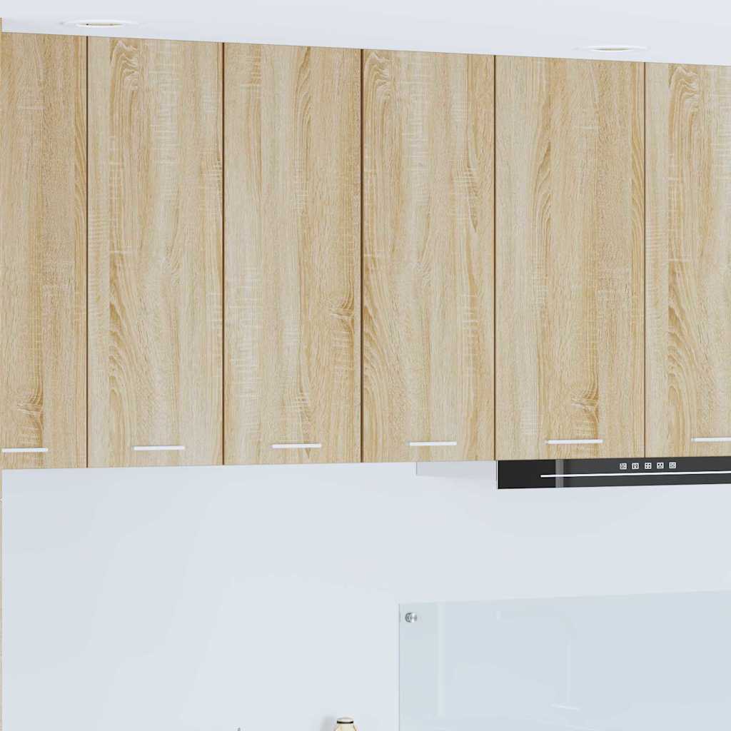 vidaXL Hängeschrank Riga 2 pcs Sonoma-Eiche und Weiß 30 x 31 x 80 cm