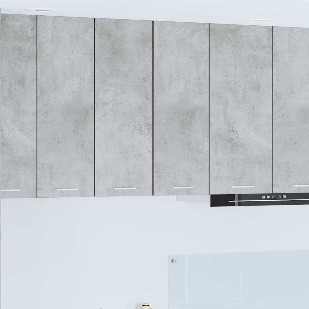 vidaXL Hängeschrank Riga 2 pcs Betongrau und Weiß 30 x 31 x 80 cm