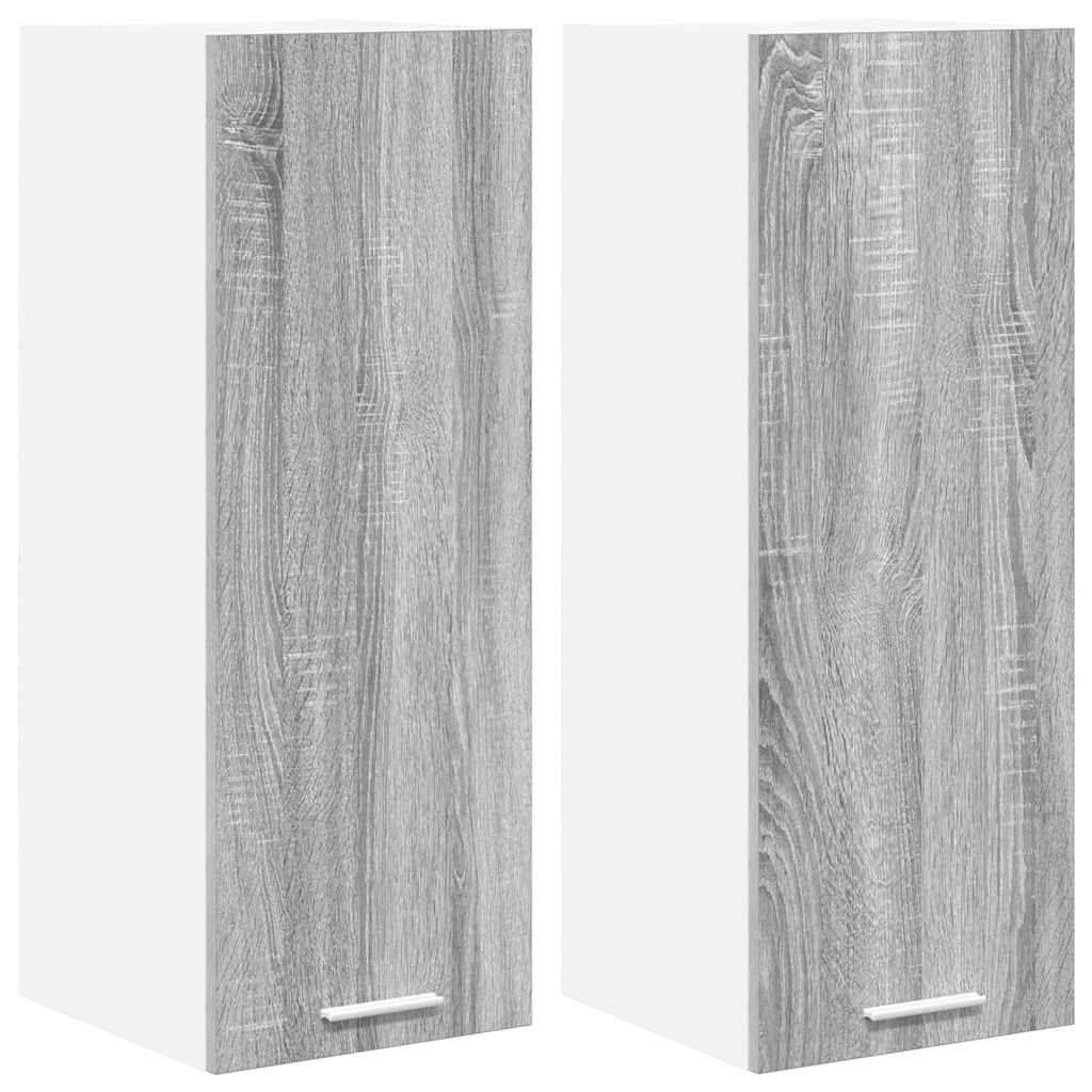 Seinakapp Riga 2 pcs Hall Sonoma ja valge 30 x 31 x 80 cm - Image 2