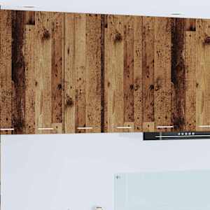 Viseča omarica z vrati 2 pcs Staro les in bela 30 x 31 x 80 cm